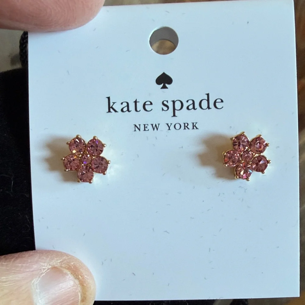 Kate Spade Pink Blossom Stud Earrings - Picture 1 of 1
